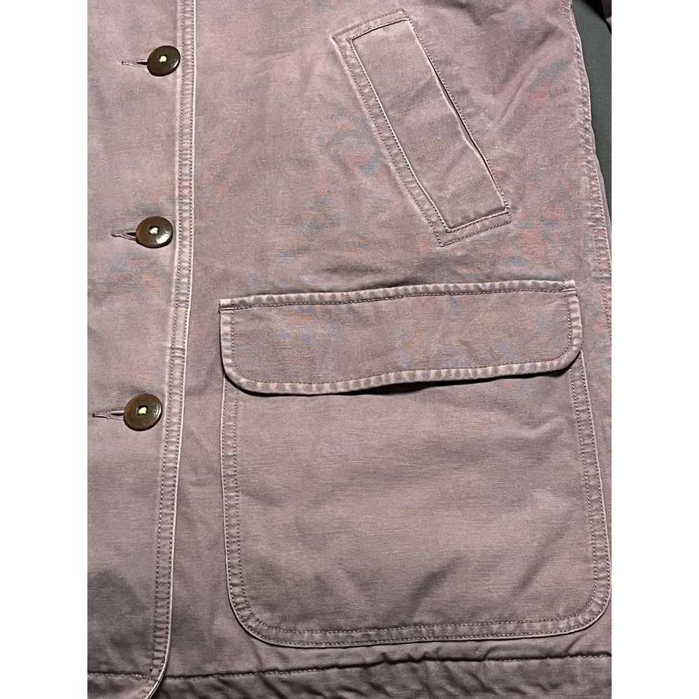 Vintage L.L. Bean Adirondack Barn Coat Women's S Thinsulate Lined Purple Canvas - Picture 5 of 8